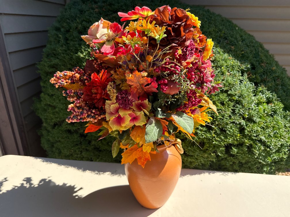 Vase with Fall Foliage 