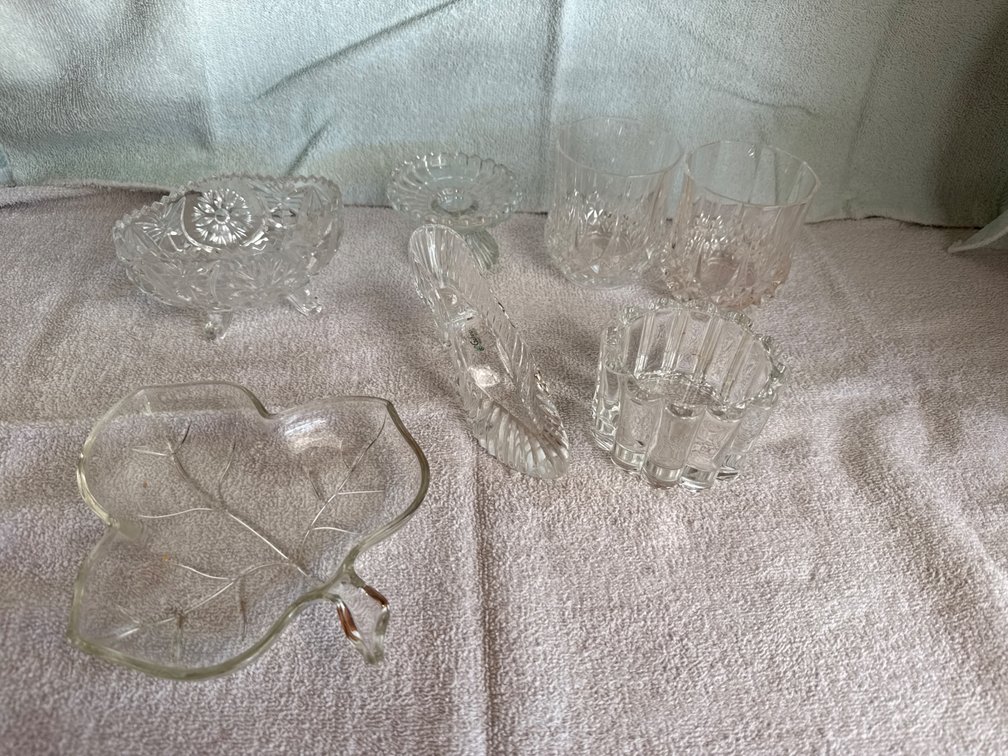 Crystal Shoe & Other Glass Ware