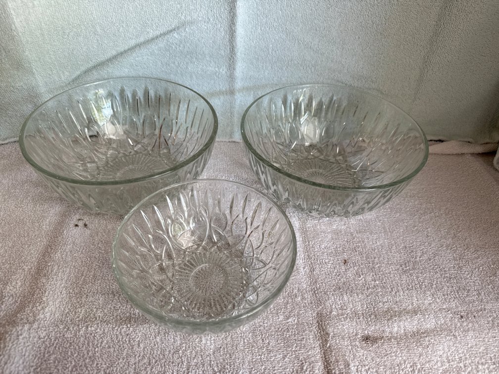 Vintage Glass Serving Bowls