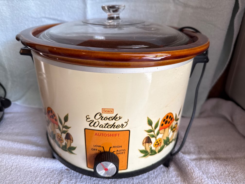 Vintage Sears Mushroom Crock Watcher Pot