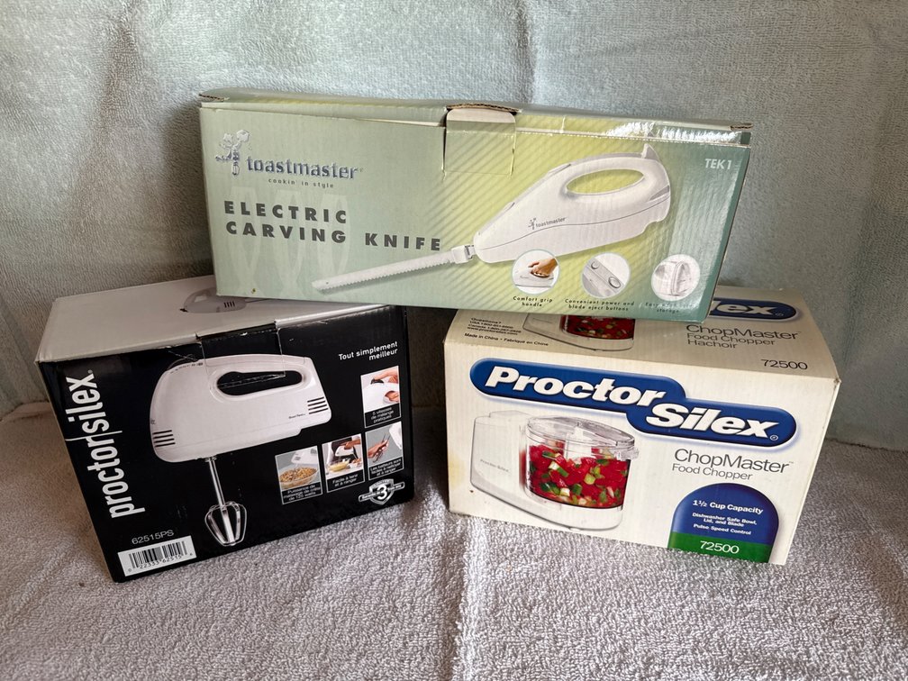 Hand Held Mixer ( Missing Mixers), ChopMaster, Electric Knife