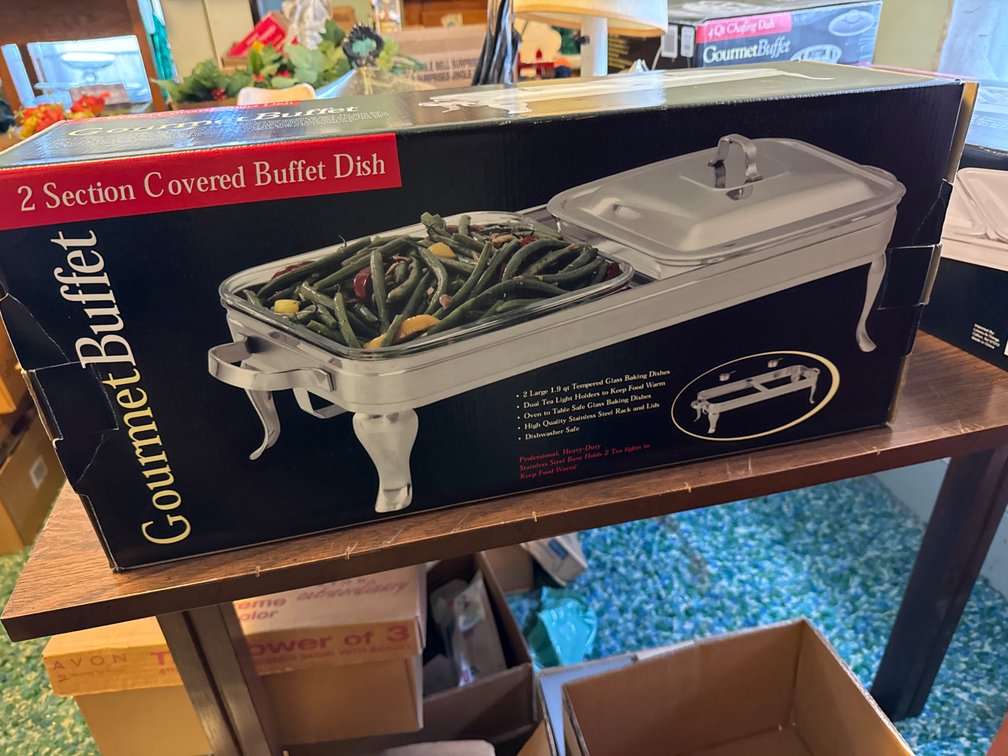 2 Section Covered Buffet Dish