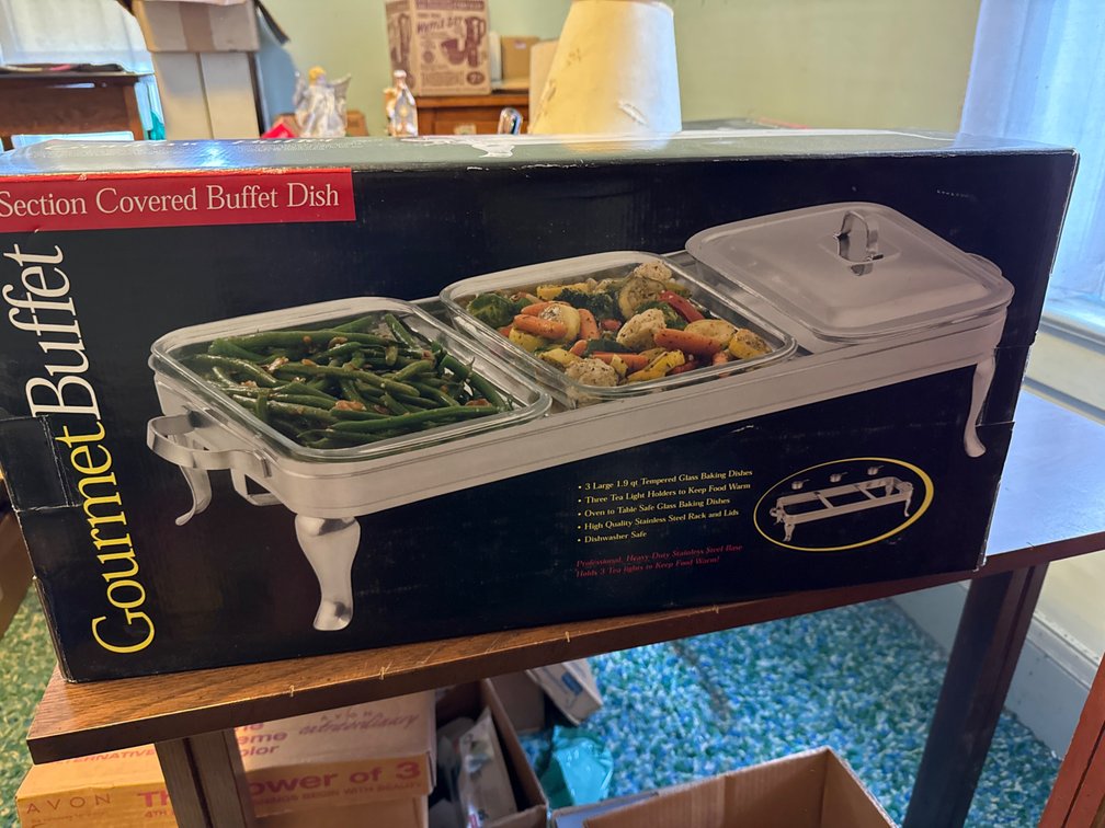 3 Section Covered Buffet Dish