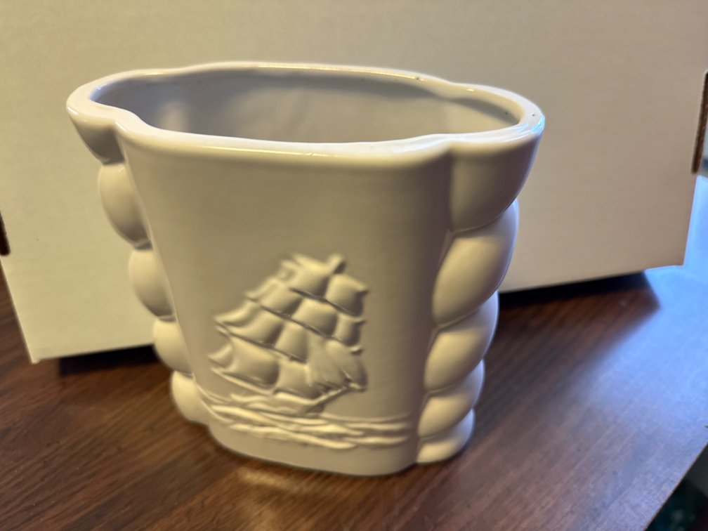 Abingdon Pottery Vase with Clipper Ship