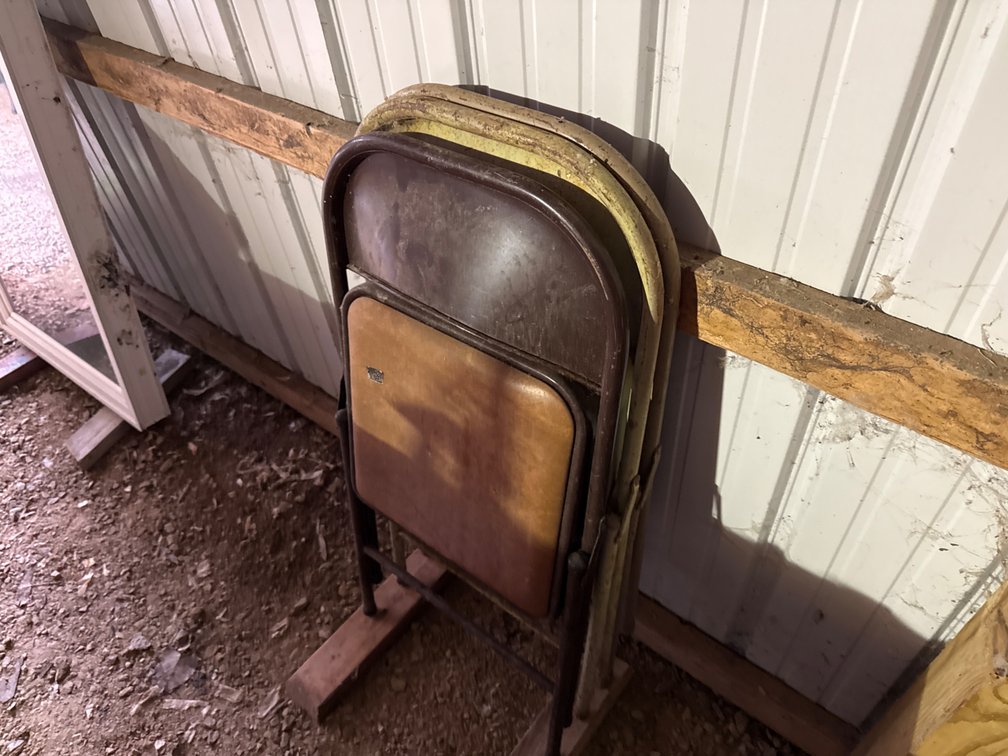 3 Metal Folding Chairs