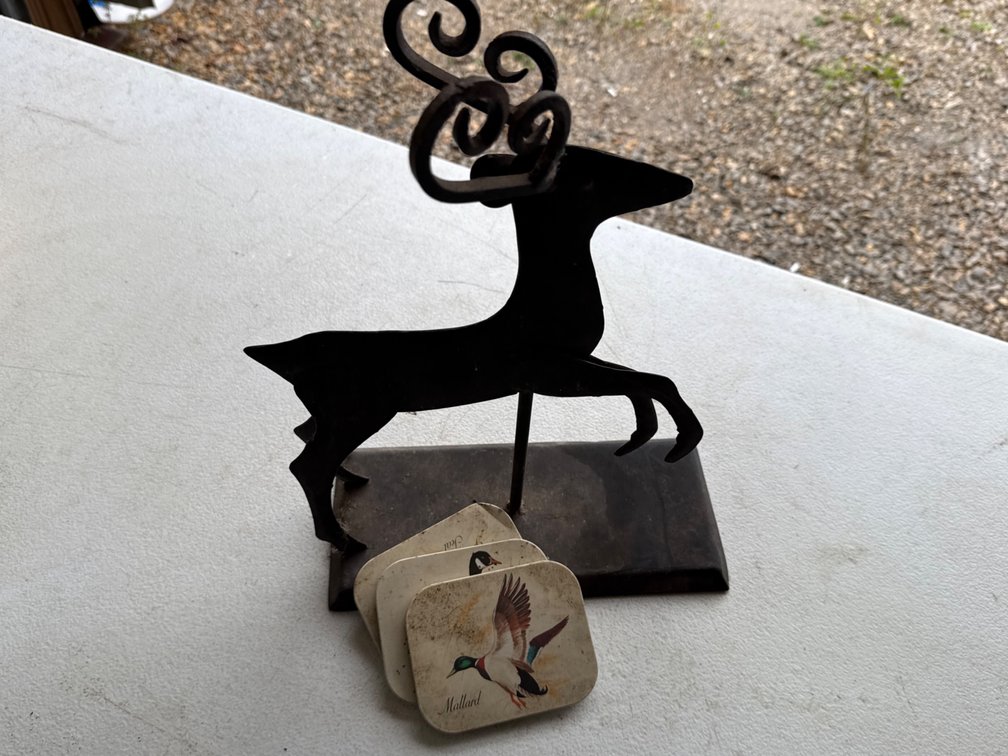 Metal Deer(14”) and Duck Coasters