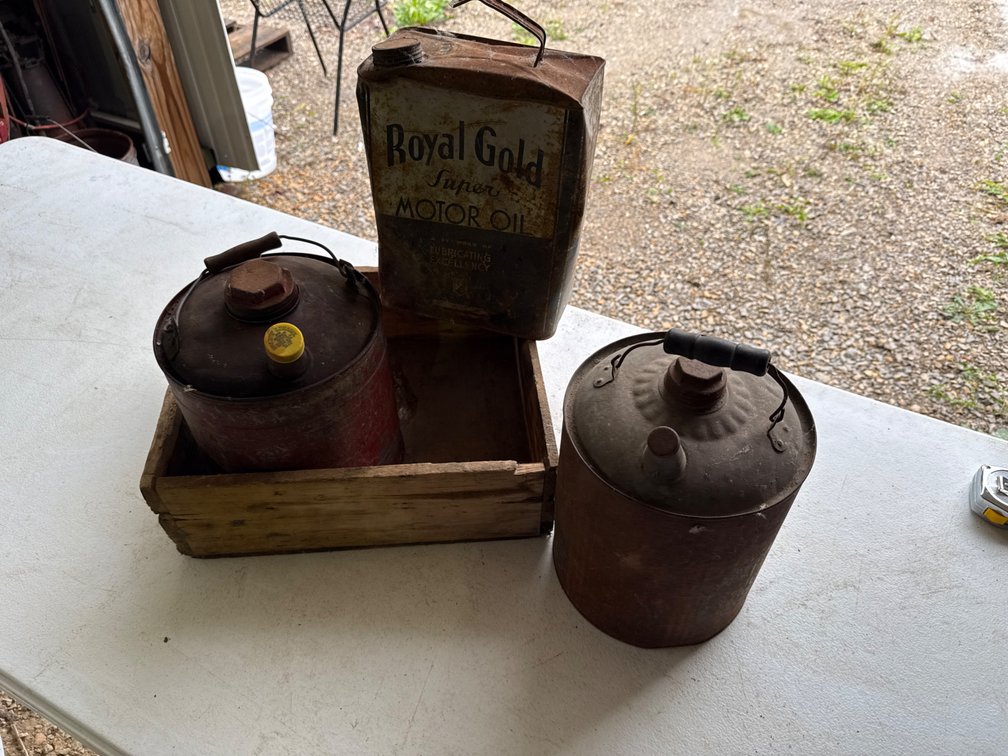 Old Oil and Gas Cans