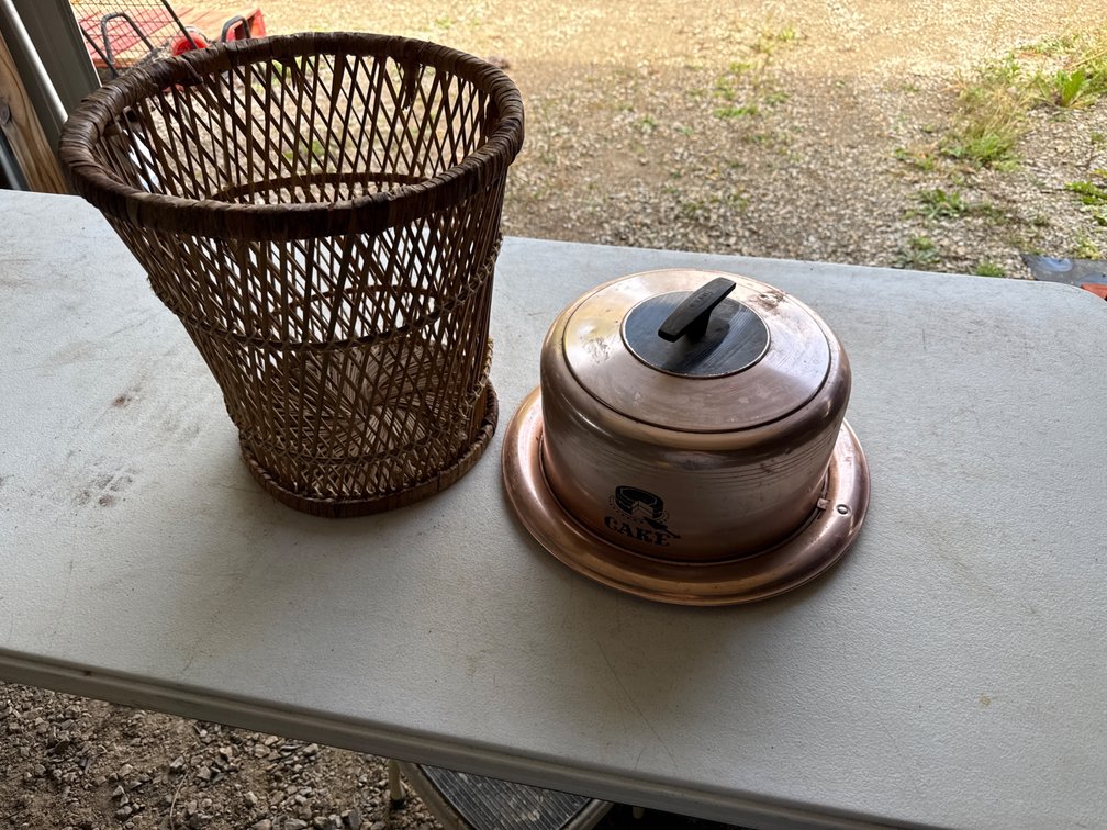 Cake Server, Wicker Waste Basket