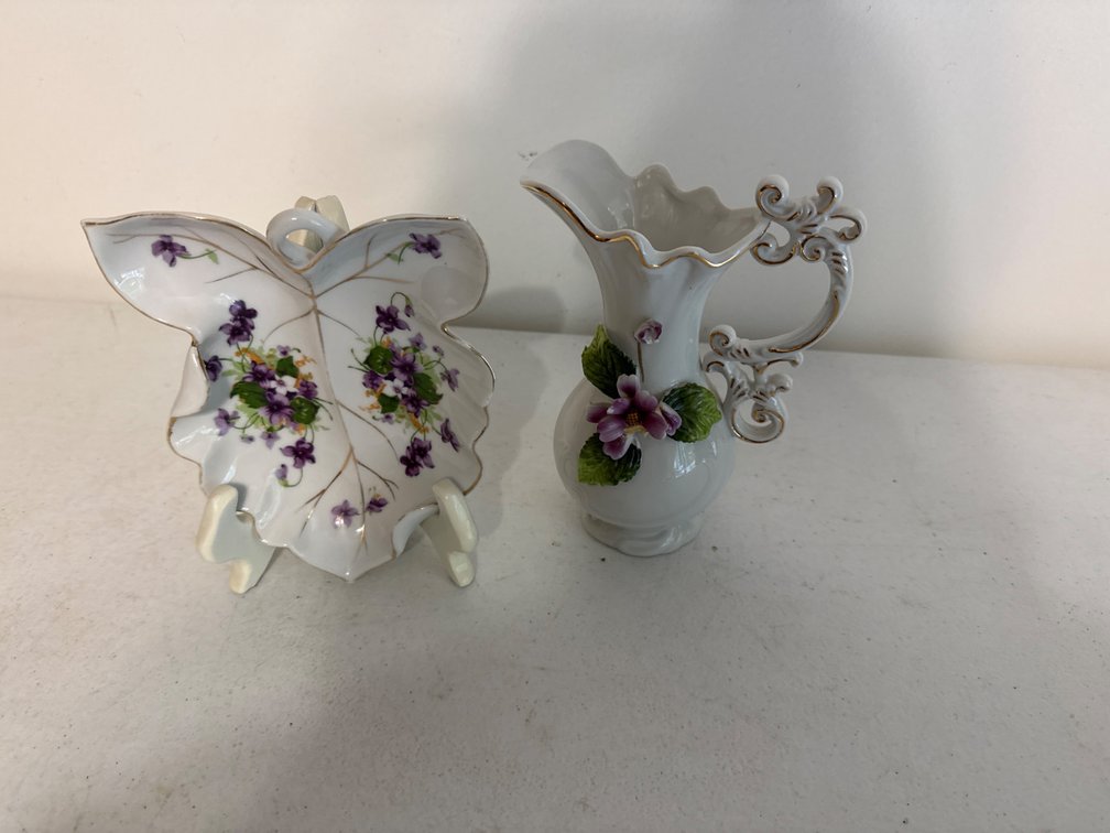 Decorative Porcelain Vase, Trinket Dish