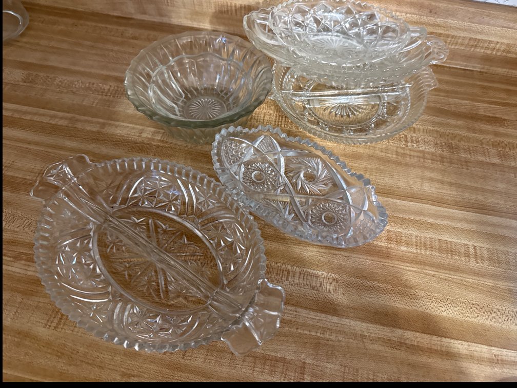 Glass Serving Dishes, Divided Dishes
