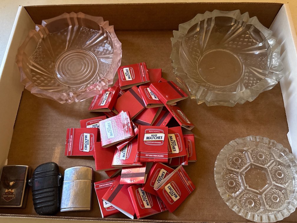 Matches, Lighters, Ash Trays