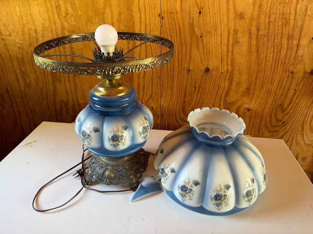 Hurricane Lamp-Broken Shade