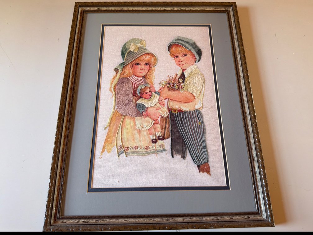 Cross Stitch-Crewel Framed Art