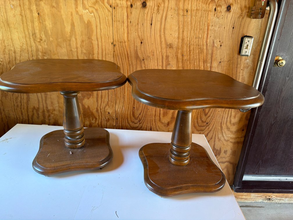 Pair- Wood End Tables-17” High