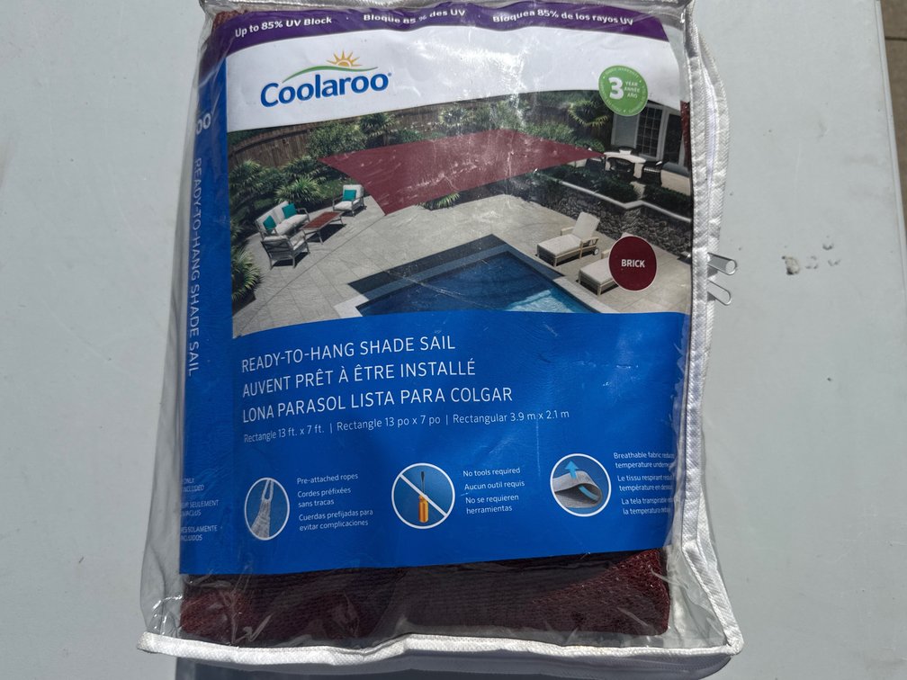 Ready To Hang Shade Sail-New