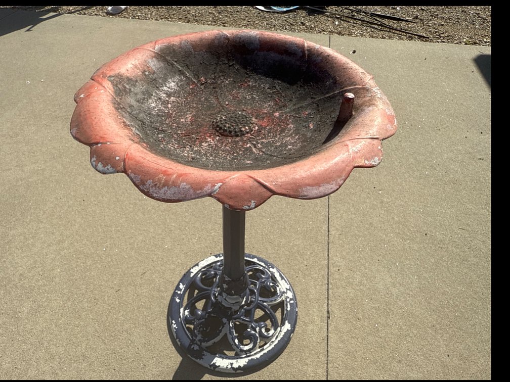 Metal Bird Bath