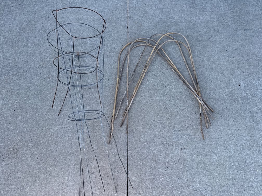 Tomato Cages & Bamboo Garden Stakes