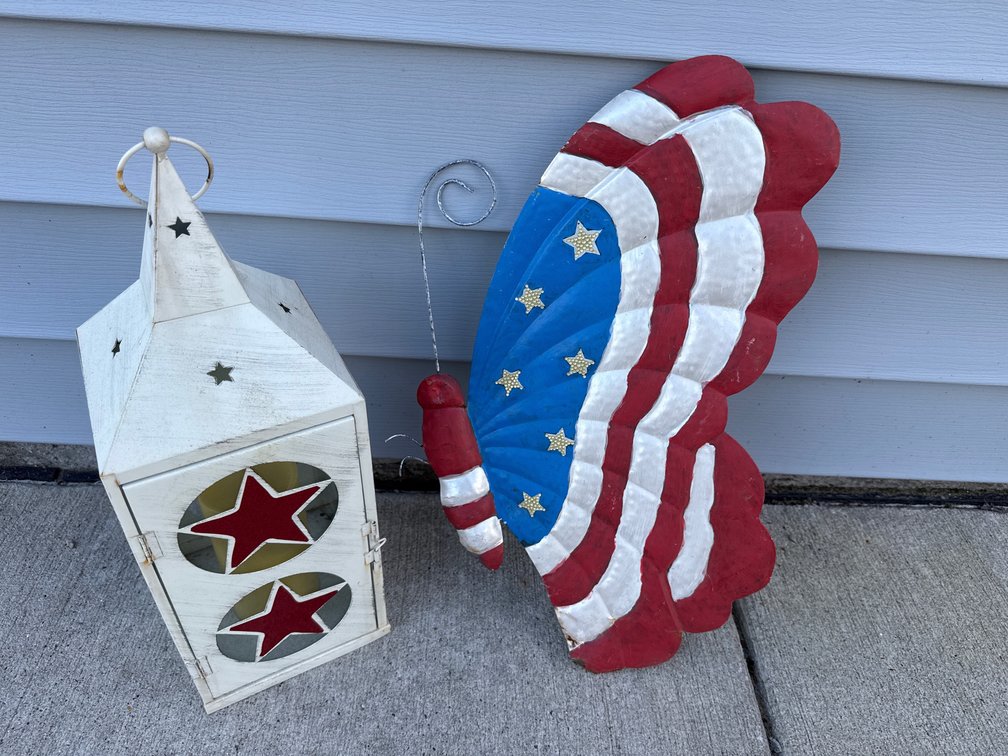 Metal Lamp and Butterfly 