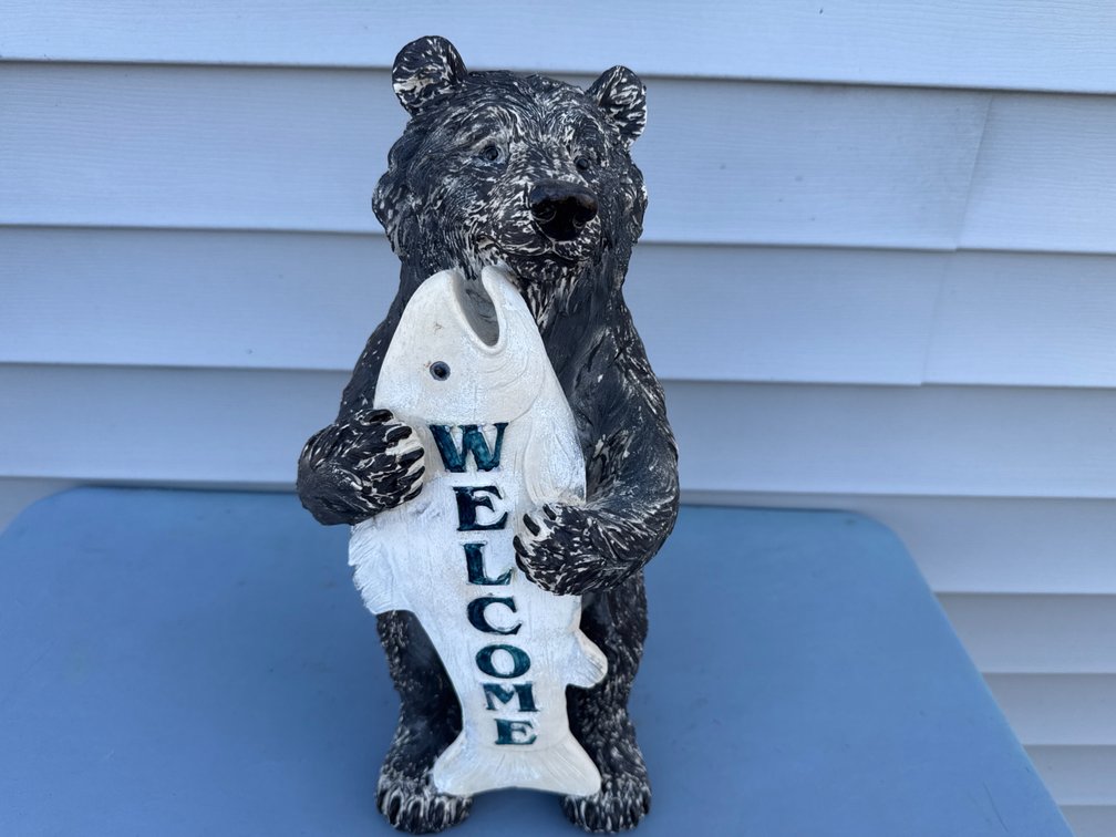 Bear with Welcome Sign 18” Tall