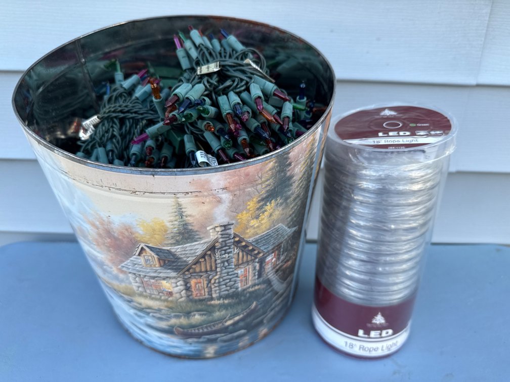 9 Sets of Christmas Lights & 18’ Rope Light