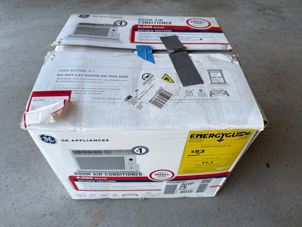 GE Room Air Conditioner 6,000 BTU/HR-Owner States Conditioner Was Used 1 Month