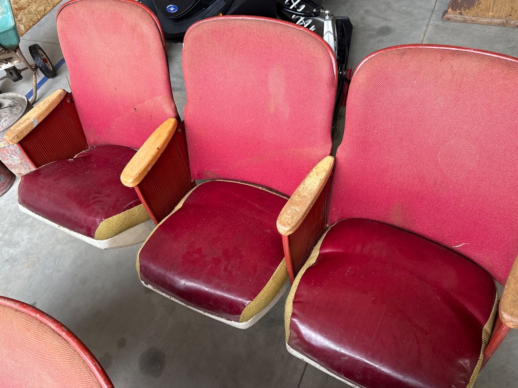 3 Seats Connected-Metal and Vinyl-61” Long