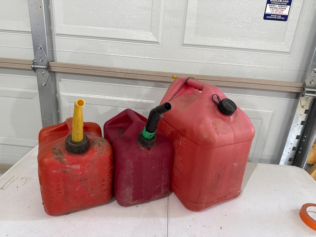 Gas Cans-3, Different Sizes