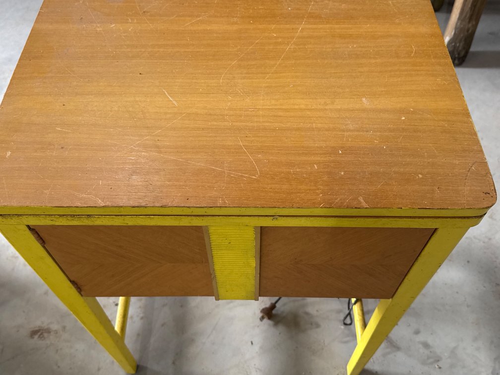 Vintage Sewing Machine, Cabinet