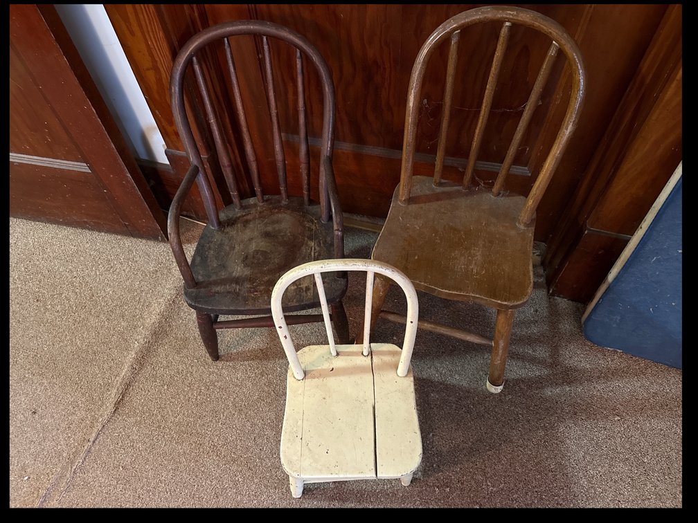 3 Children’s Chairs-Wood