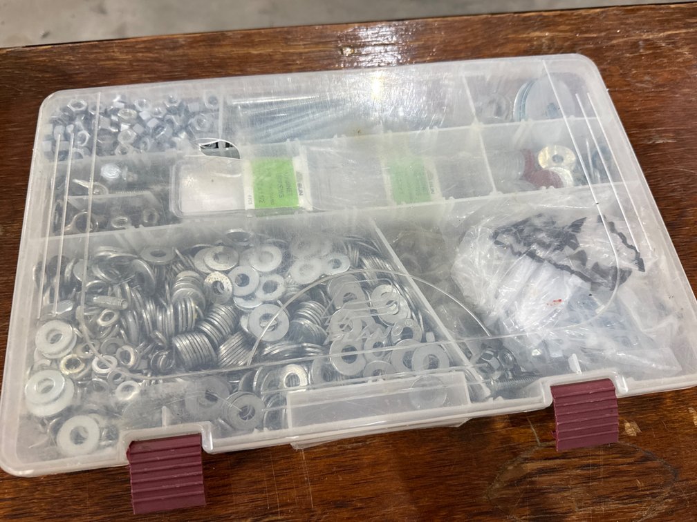 Organizer with Nuts, Bolts, Washers