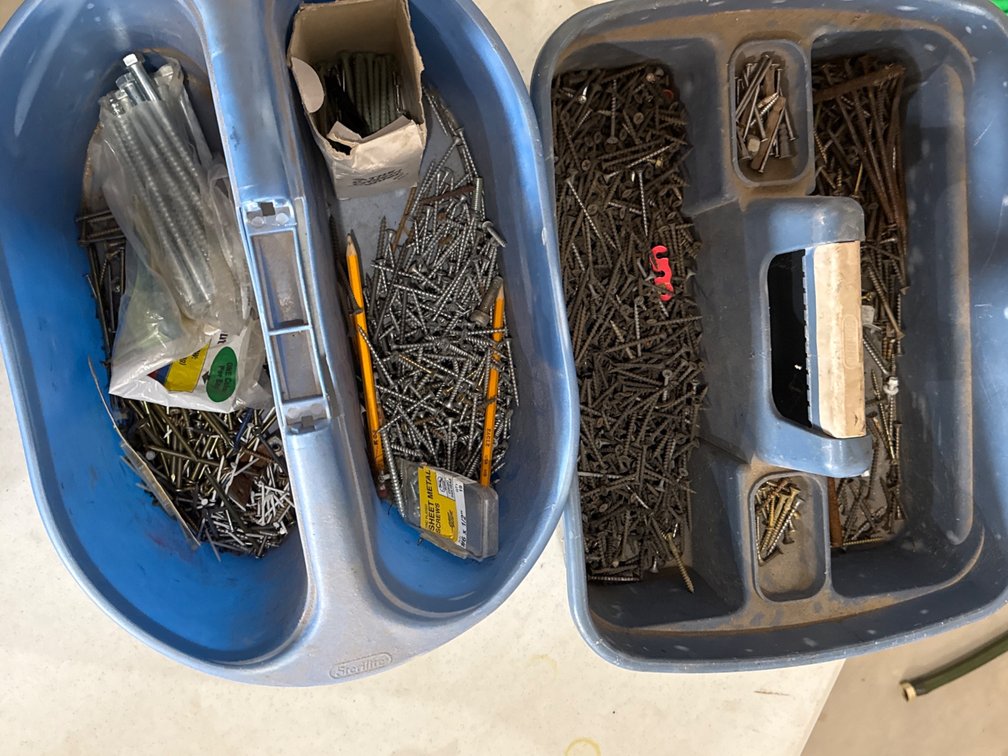 2 Totes with Hardware