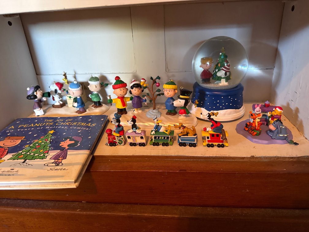 Christmas- Charlie Brown, Mickey And Friends and Winnie The Pooh Figurines