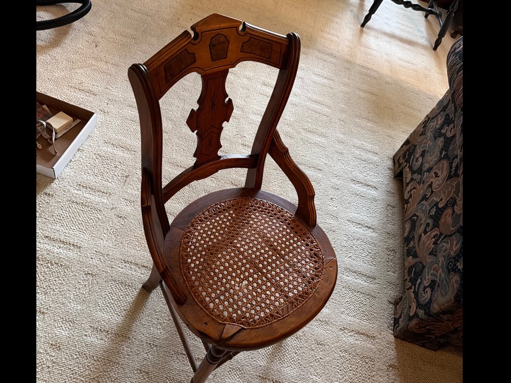 Antique Side Chair with Cane Seat