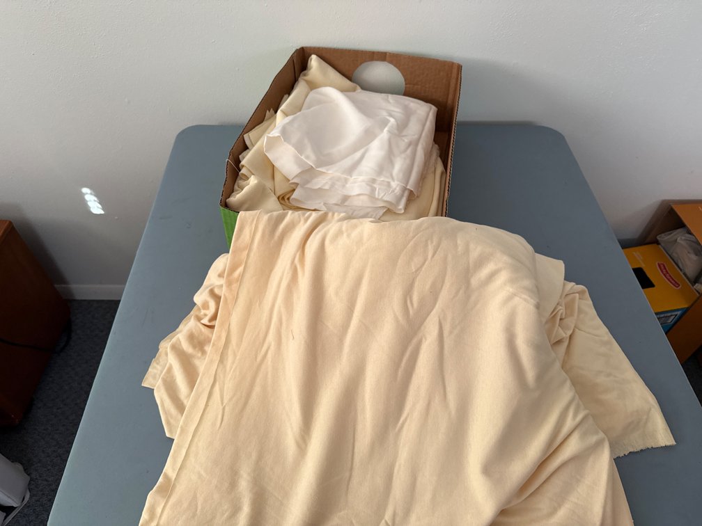Box of Tan, White Material