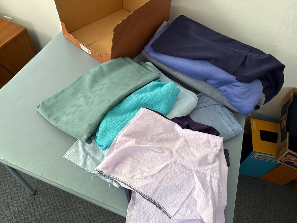 Shades of Blue, Purple Material