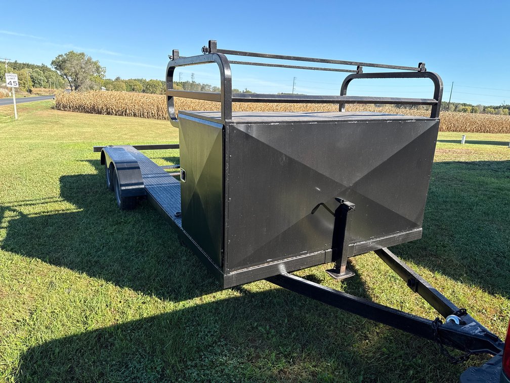 1992 Race Trailer Reliable Welding 2 Row Tire Rack with Double Door And Shelf Front Tool Box 79”x188”