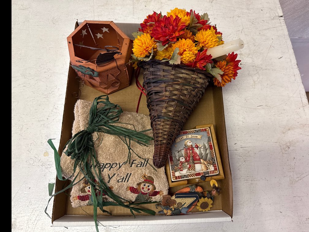 Fall Decor- Towel, Center Piece And More