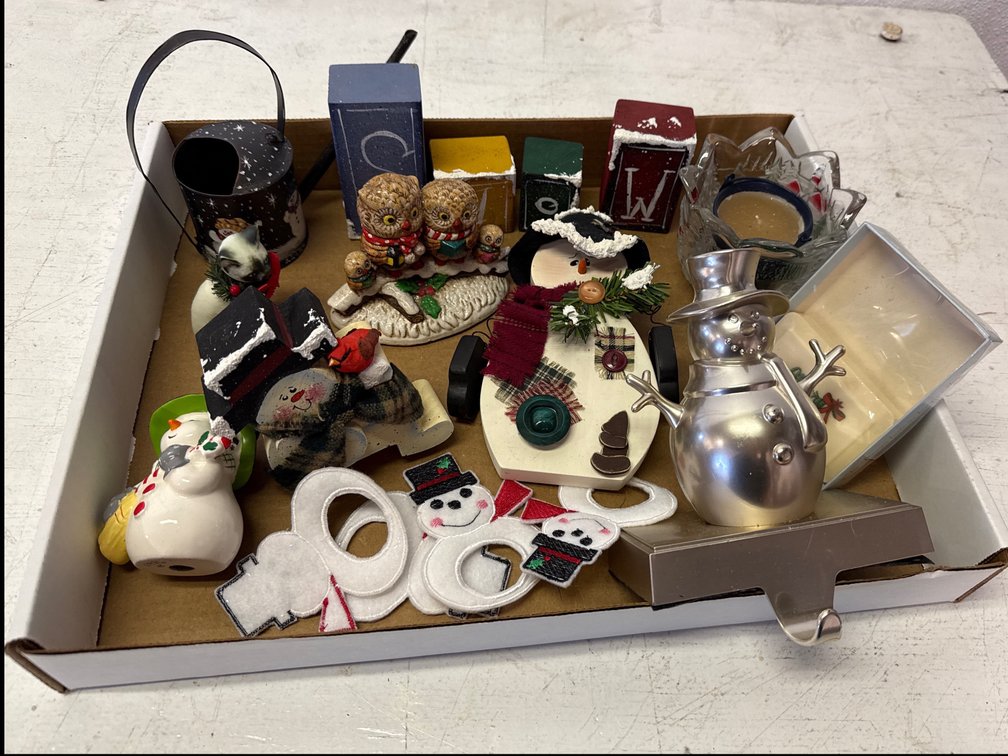 Christmas Decor- Knickknacks and Candle Holder