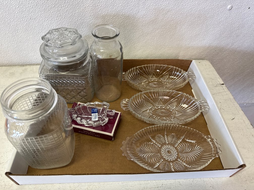 Candy Jar And Serving Dishes