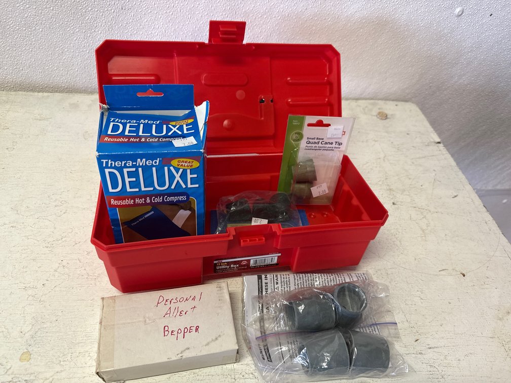 Medical Items- Quad Cane Tips And Hot And Cold Compress