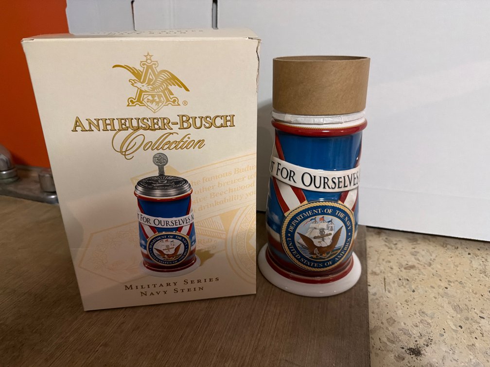 Anheuser Busch Navy Stein
