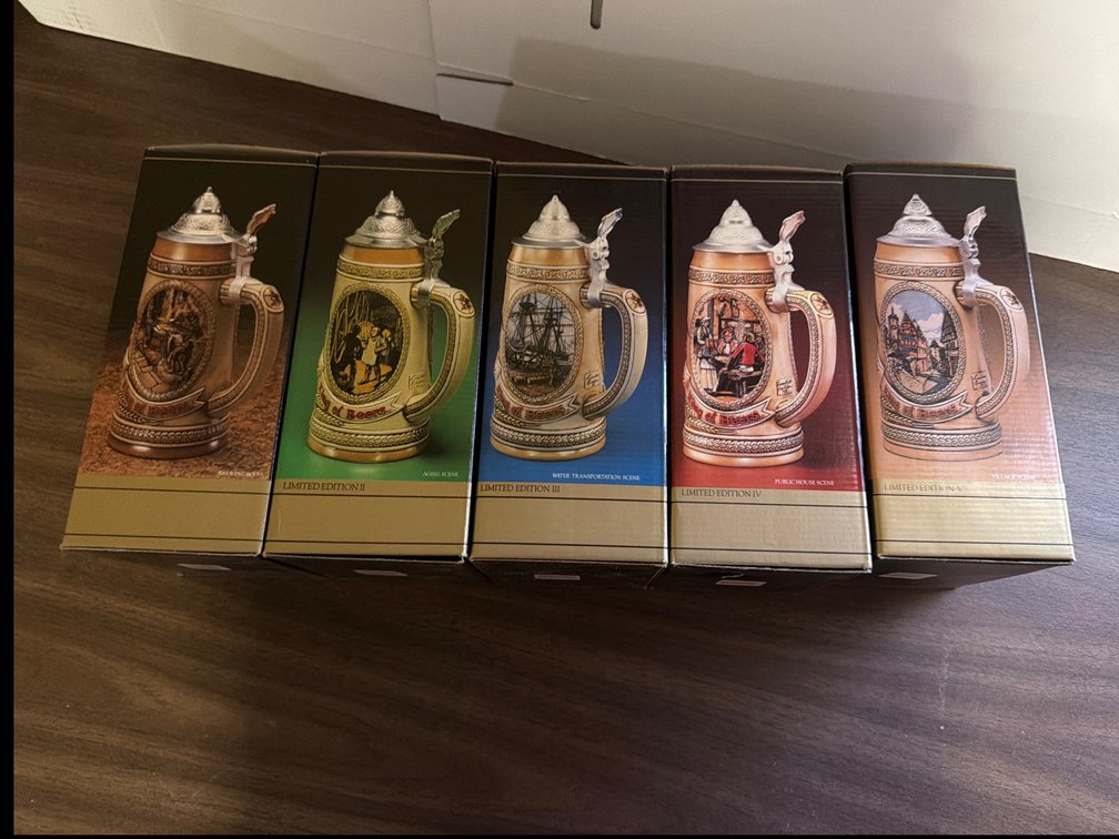 Anheuser Busch Tomorrow’s Treasures Stein Series-2-5 and 1 Other