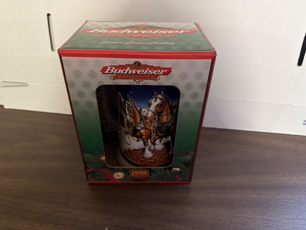 1998 Budweiser Holiday Stein