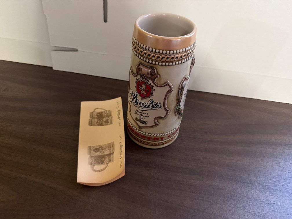 Strohs Beer Stein