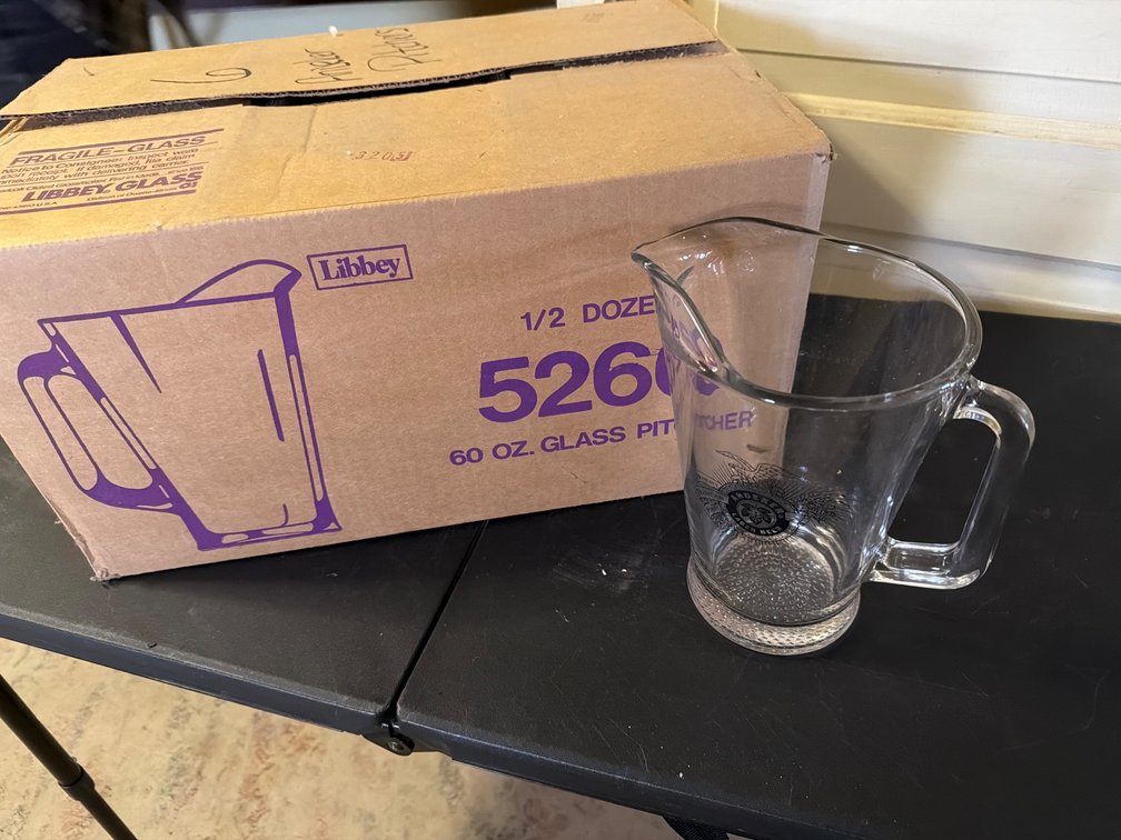 6 Andeker Glass Beer Pitchers