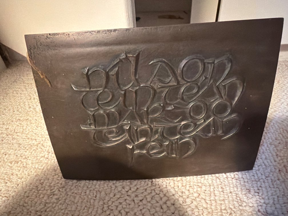 7” X 10” Bronze Plaque with Irish Proverb from Wild Goose Studio