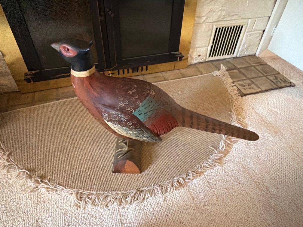 Wood Carving-Pheasant-27” Long, 17.5” Tall