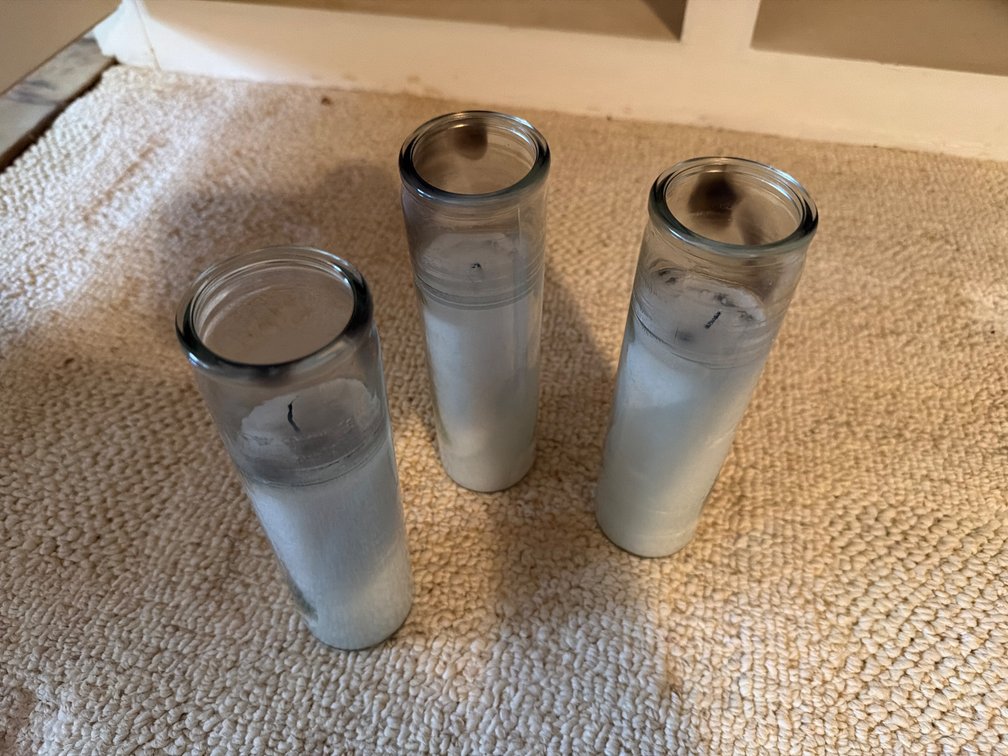 3 Candles-8” Tall