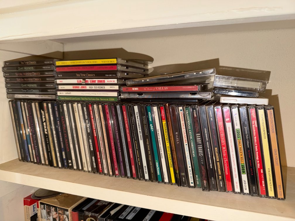 Shelf with CDs