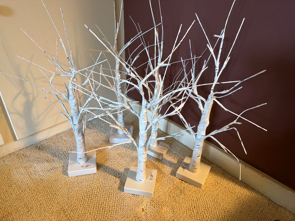 5 Battery Operated Trees-2’ Tall Approx.
